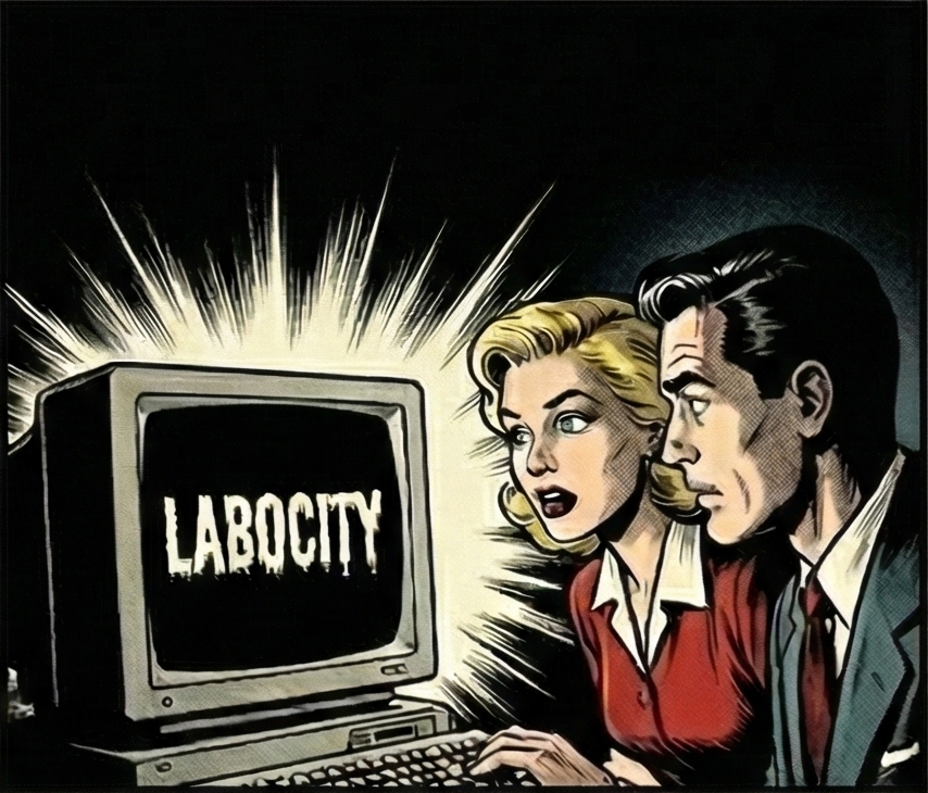 途方に暮れる夫婦のコミックイラスト